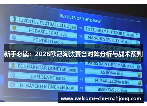新手必读：2026欧冠淘汰赛各对阵分析与战术预判